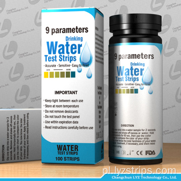 Paski testowe do wody pitnej 9 parametrów FDA CE